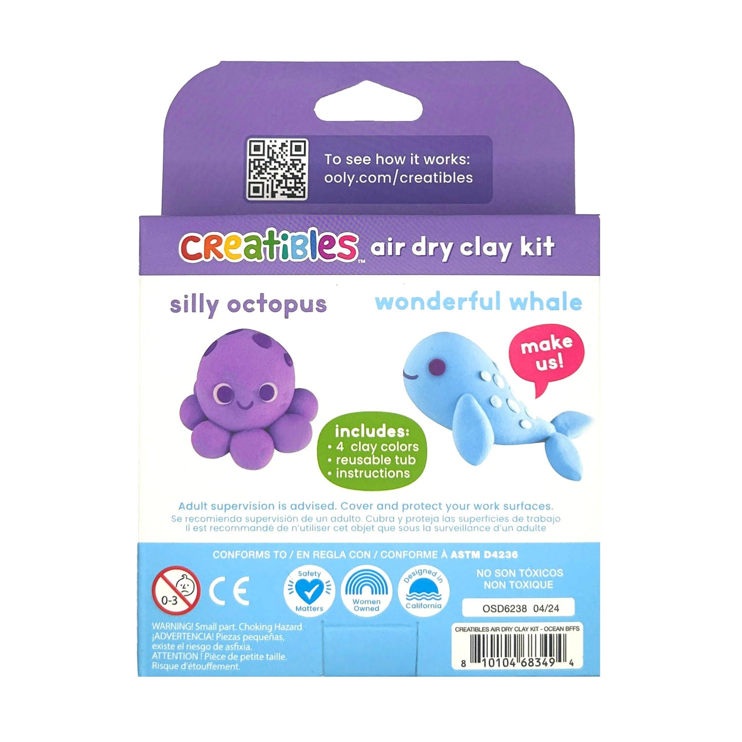 Creatibles: Air Dry Clay BFFs Kit - Ocean Pals (Set of 4 Col