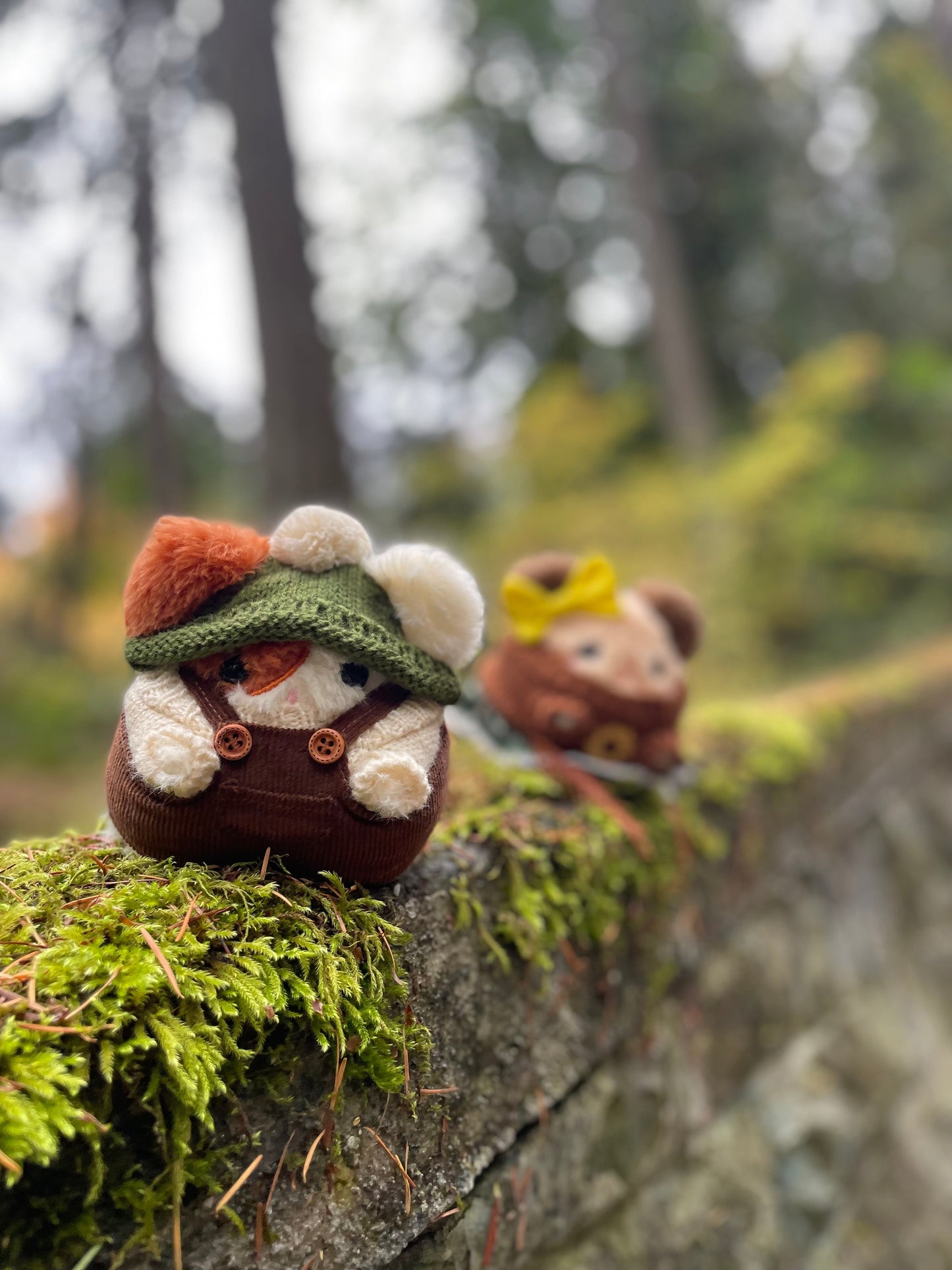 Brown Corduroy Overalls - Plushie Accessories