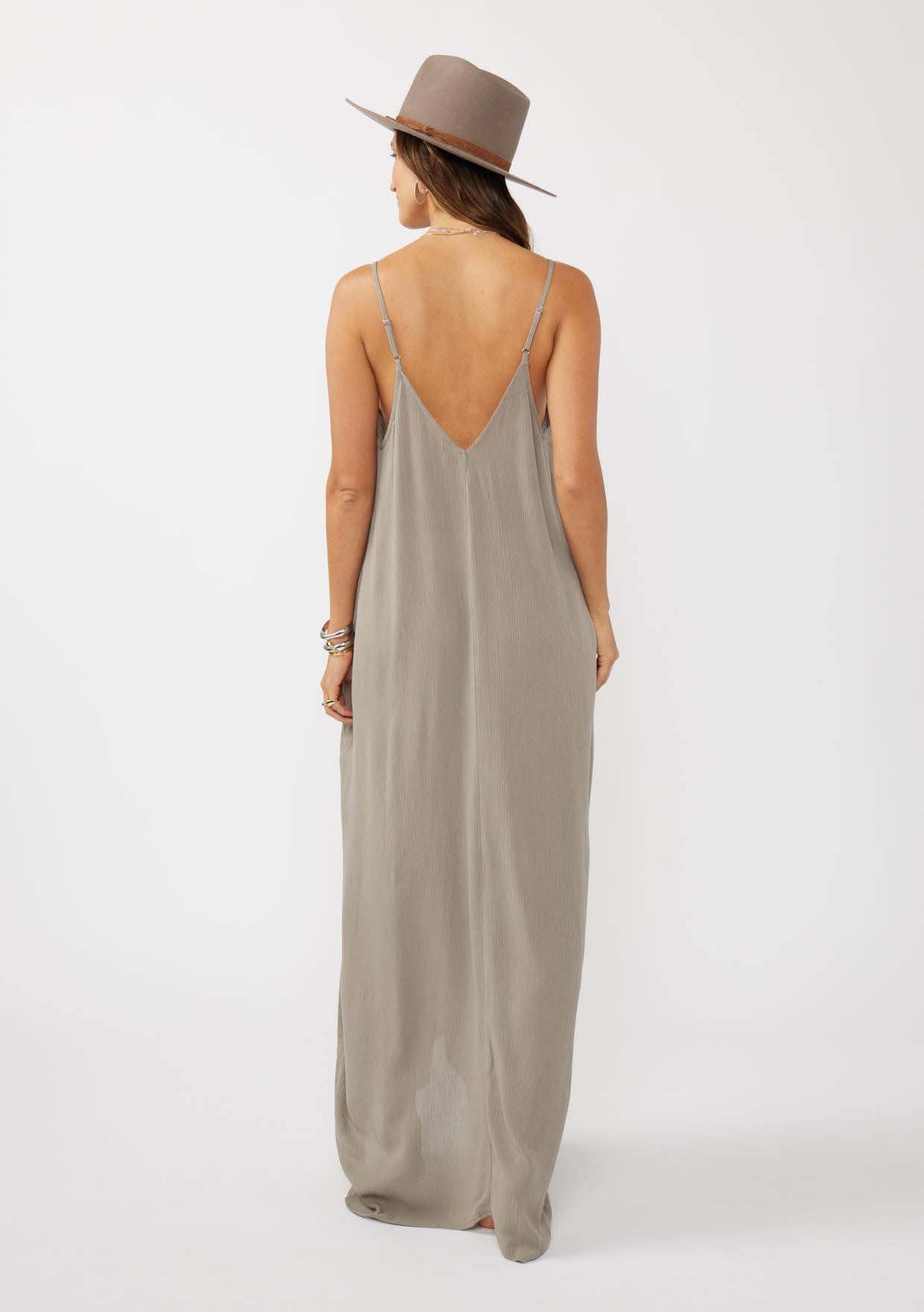 The Original V-Neck Cocoon Maxi Dress with Pockets