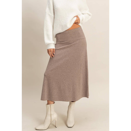 Contemporary Ribbed Knit Skirt