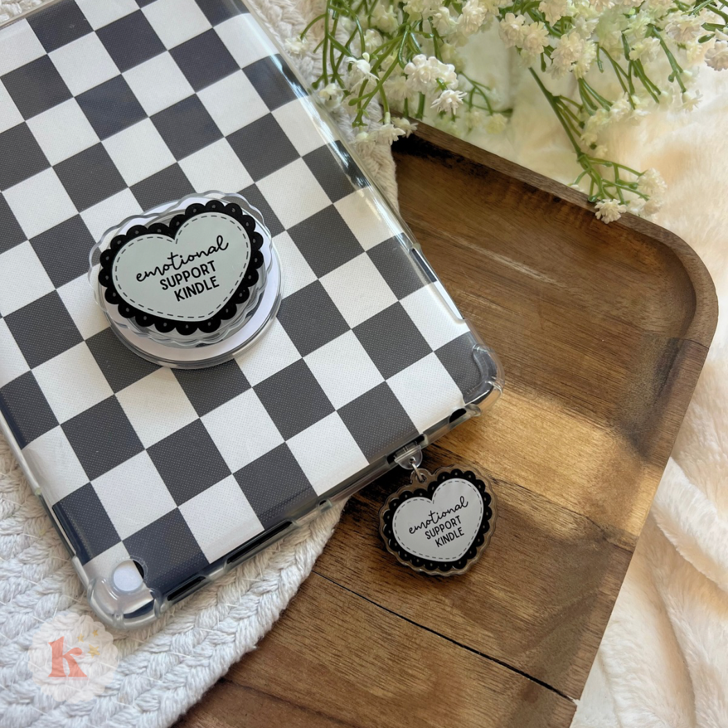 Emotional support Kindle Charm, USB Charm, bookish merch 