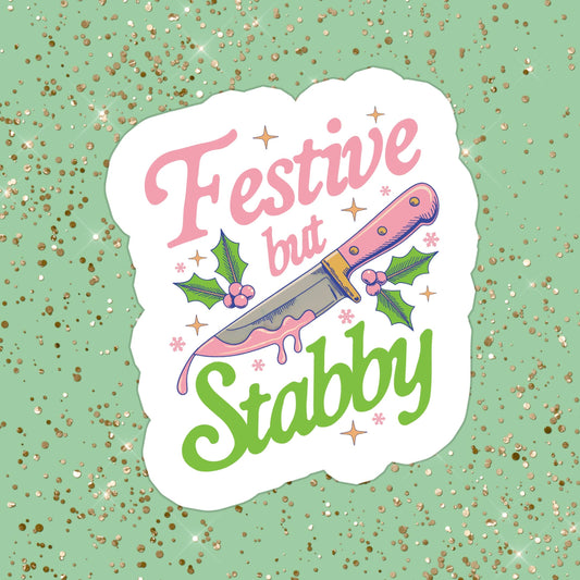 Christmas Girly Pink Holiday Funny Waterproof Vinyl Sticker
