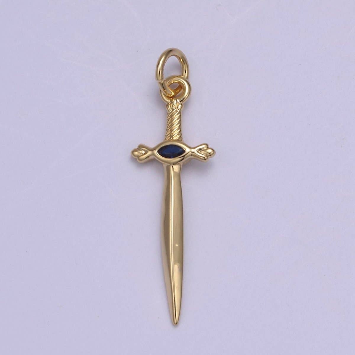 Dainty Dagger Pendant, CZ Sword Knife pendant for Bracelet Earring Necklace 24k Gold Filled Jewelry N-811 - N-814