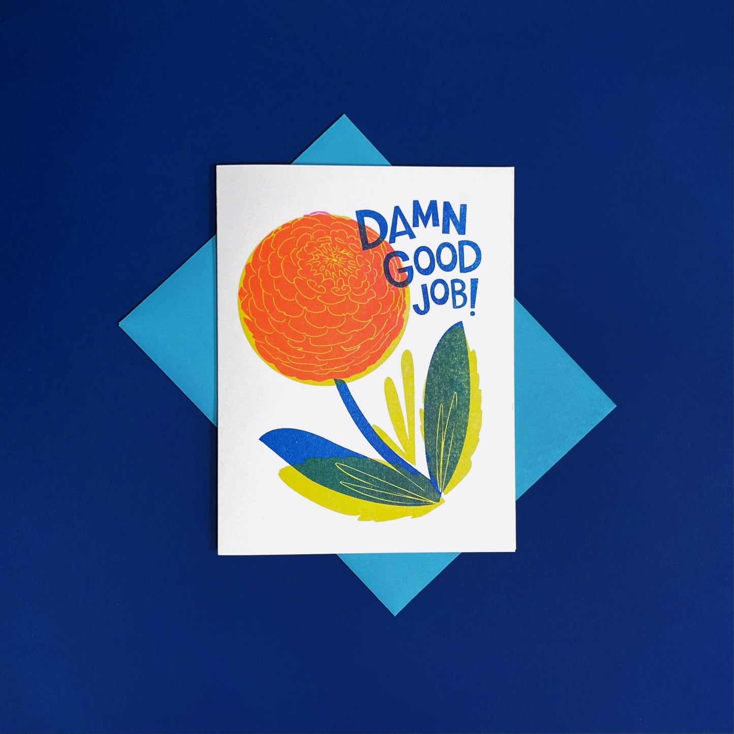 Damn Good Job - Congratulations Risograph Greeting Card