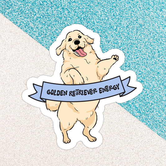 Golden Retriever Dog Dogs Dog Mom Waterproof Vinyl Sticker