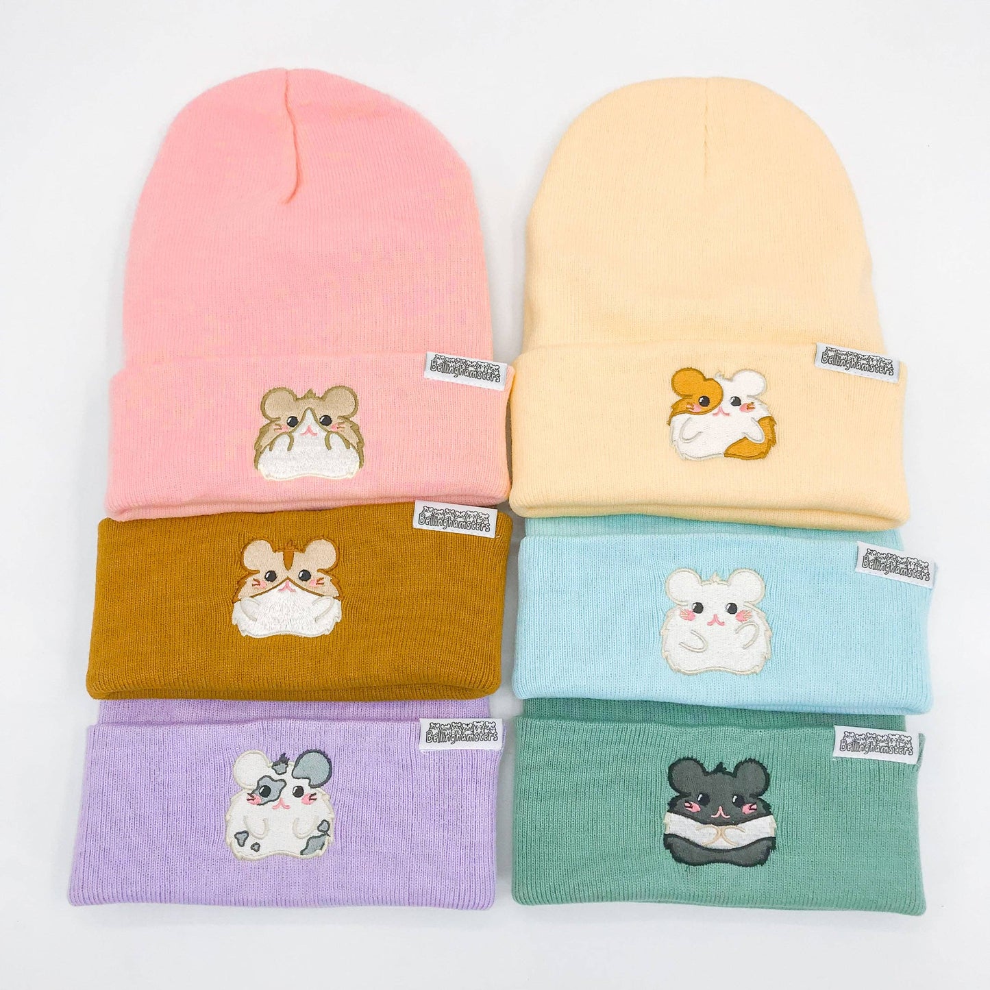 Bellinghamster Beanie Hat, Tally the Black Banded Hamster