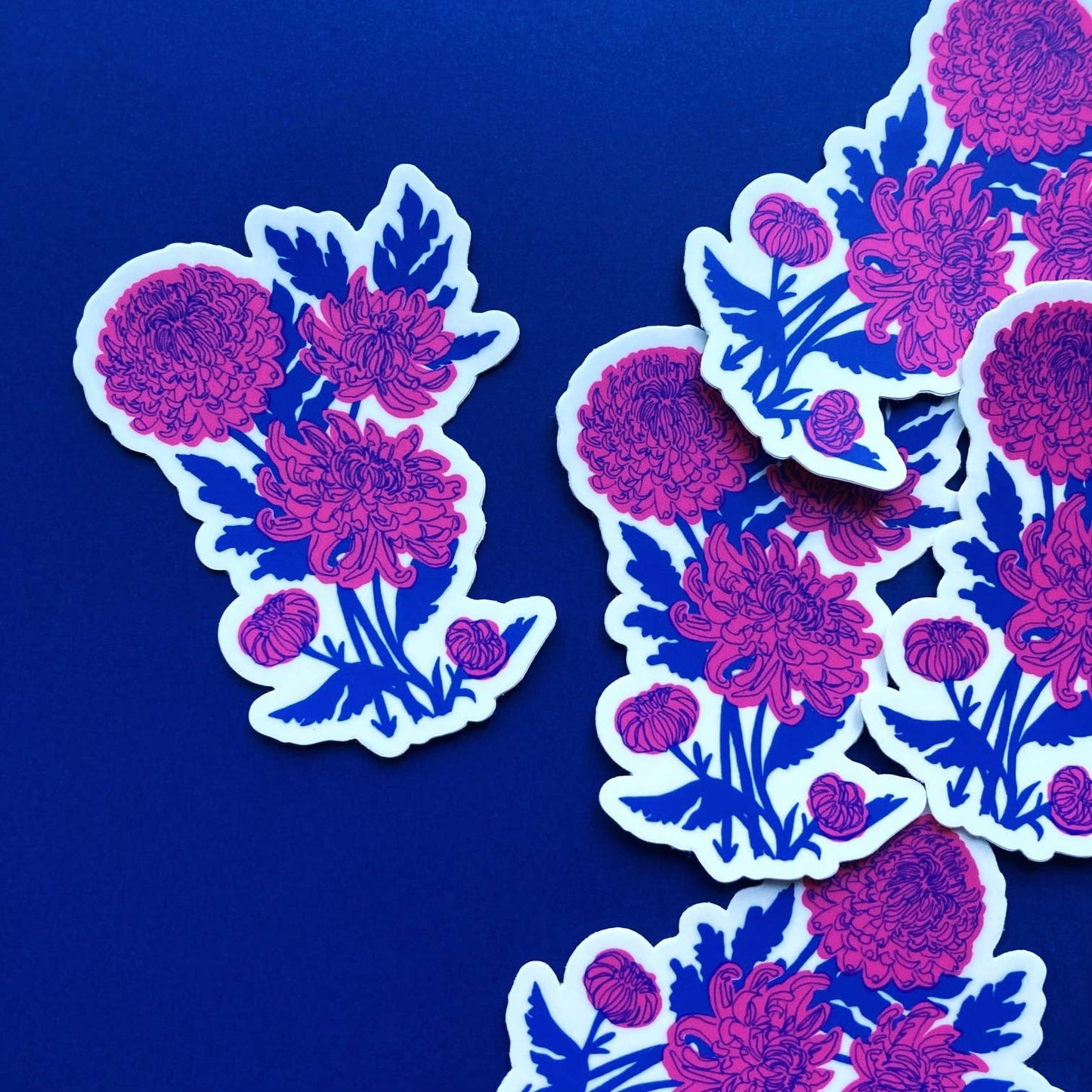 Pink Mums Sticker