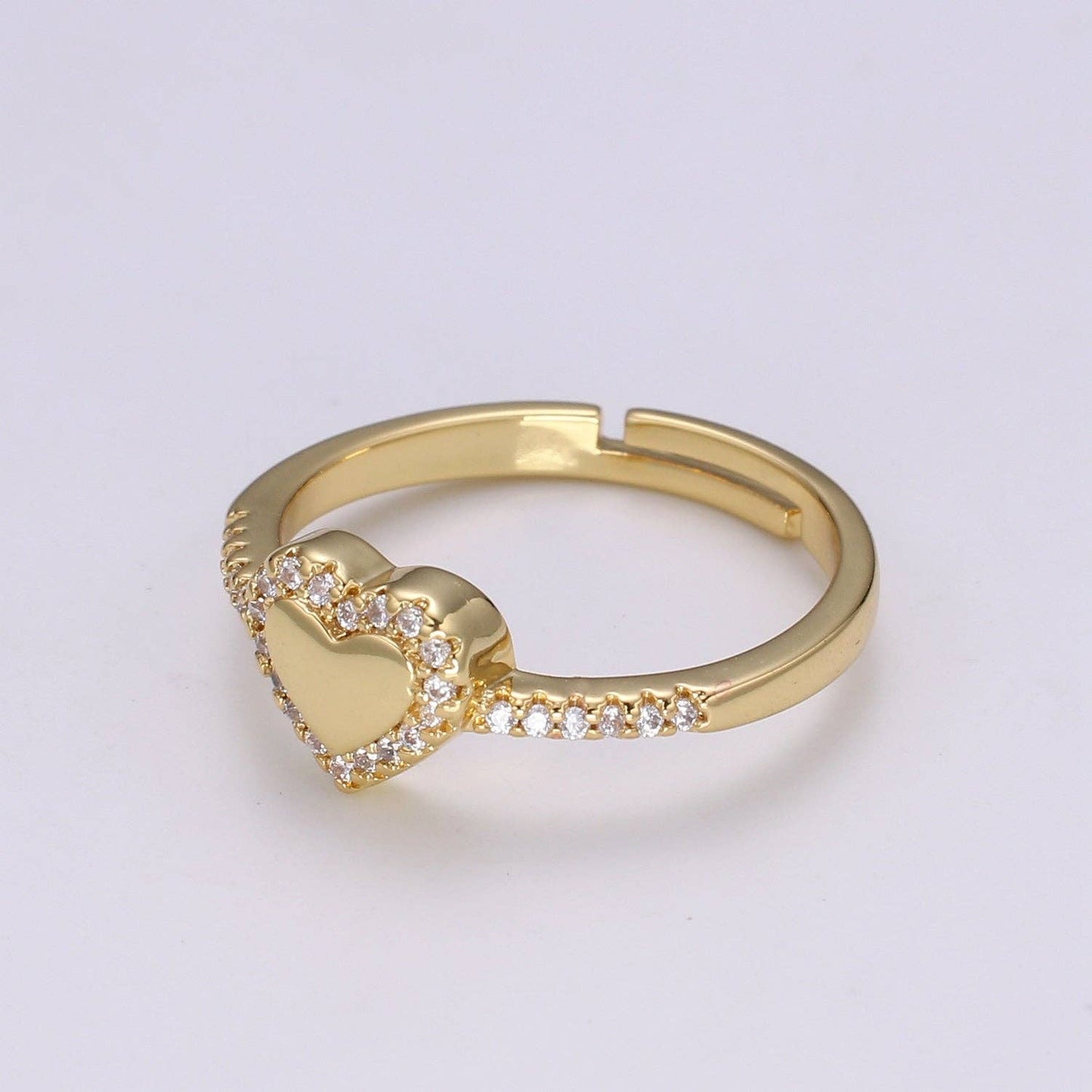 Dainty Heart Ring, Minimalist Delicate Ring R286
