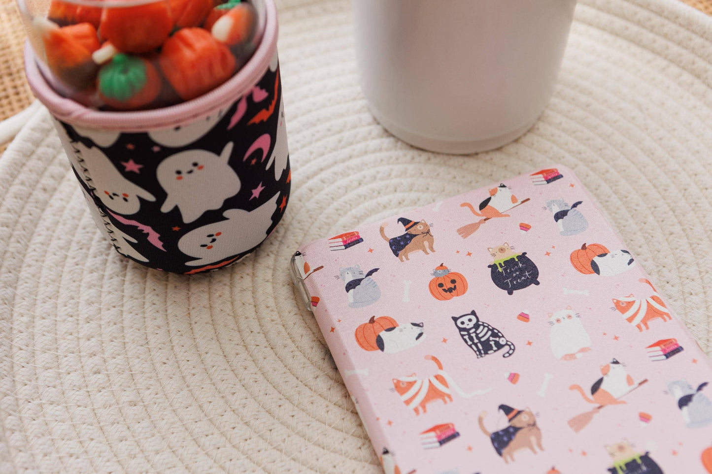 Halloween Cats Kindle Case | Clear Back w/ Handstrap