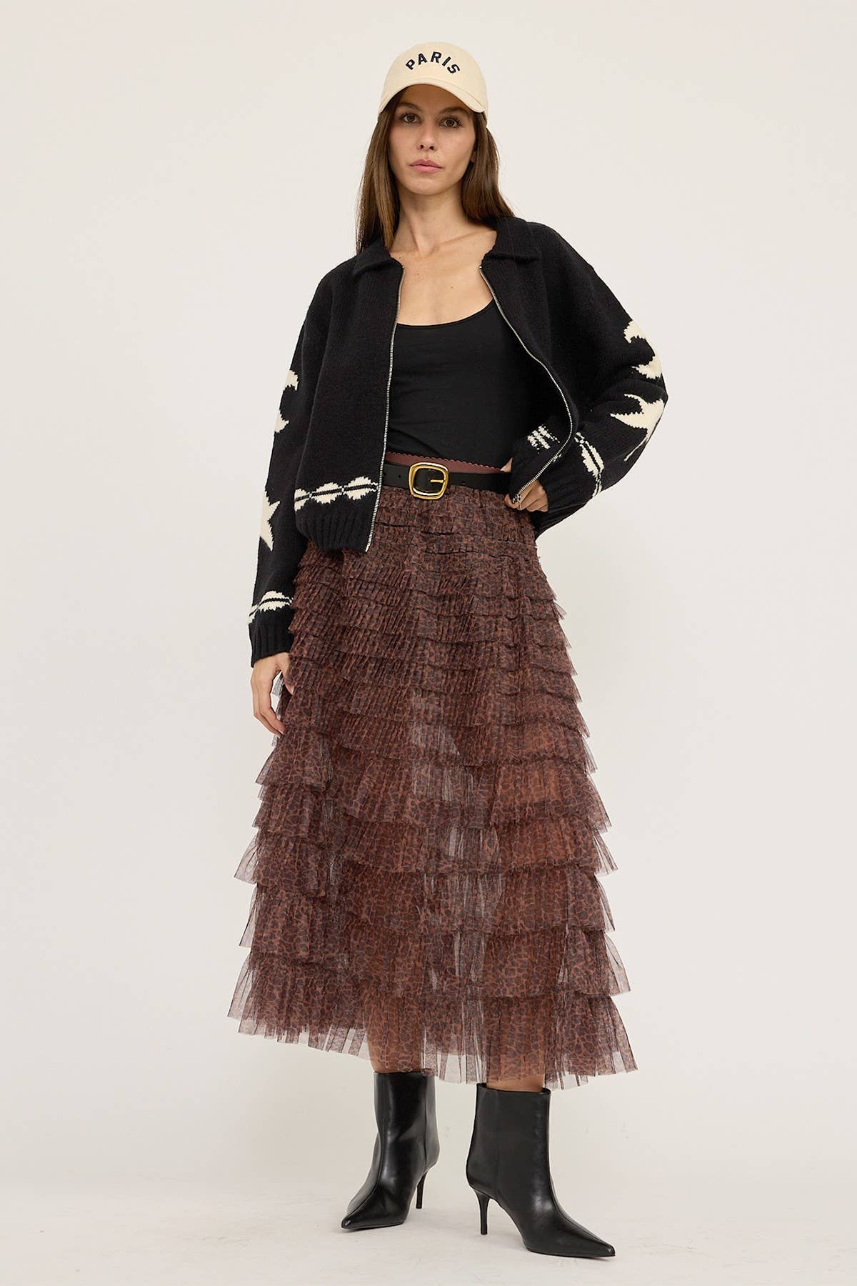 Cozy Pattern Zip Sweater Jacket - RSW1001-1