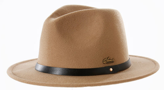 JP Men's Fedora Panama Sun Hat Faux Felt