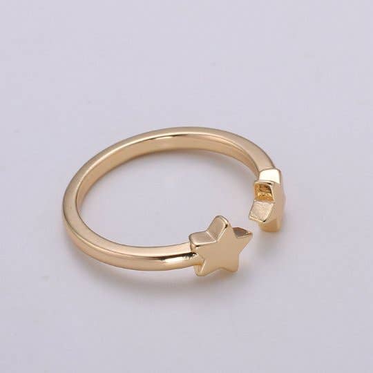 Dainty Star ring, Open Adjustable ring, delicate ring, tiny star ring, minimalist Jewelry Celestial Ring trendy star R-194