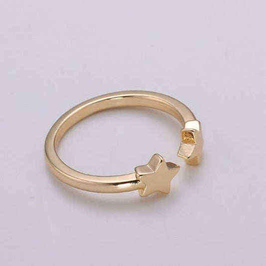 Dainty Star ring, Open Adjustable ring, delicate ring, tiny star ring, minimalist Jewelry Celestial Ring trendy star R-194