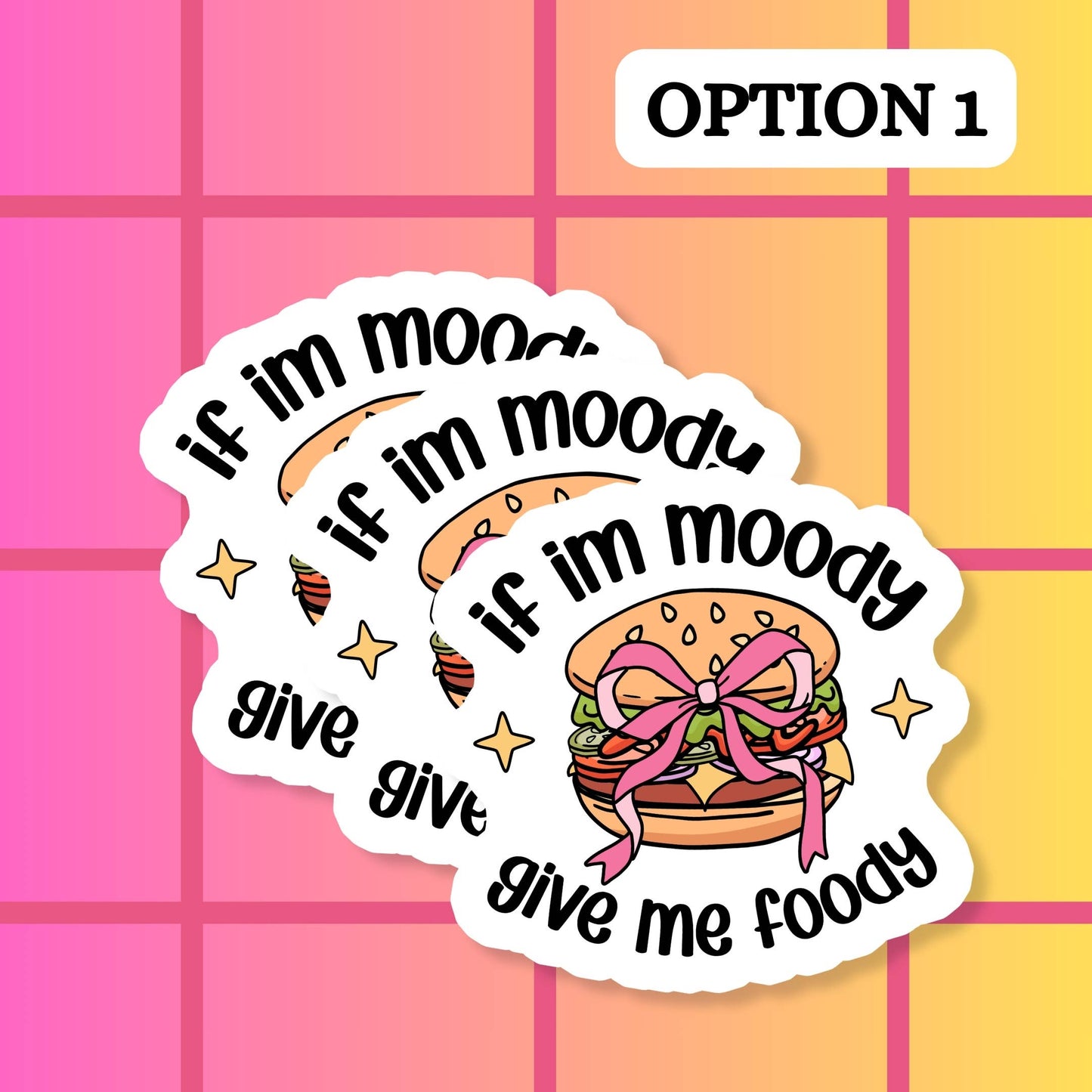 Food Hangry Relatable Funny Waterproof Vinyl Sticker