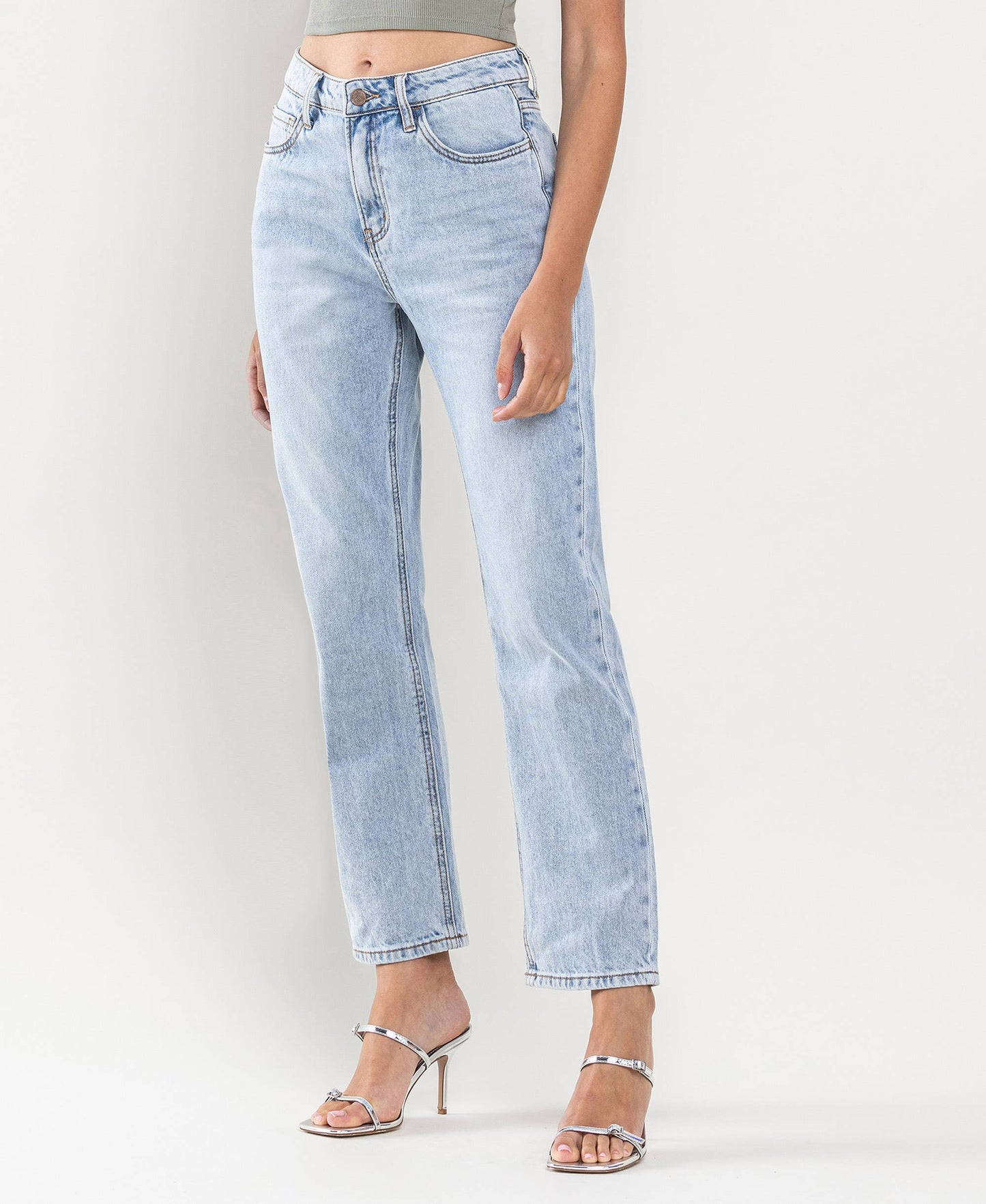 HIGH RISE ANKLE STRAIGHT JEANS LV1131
