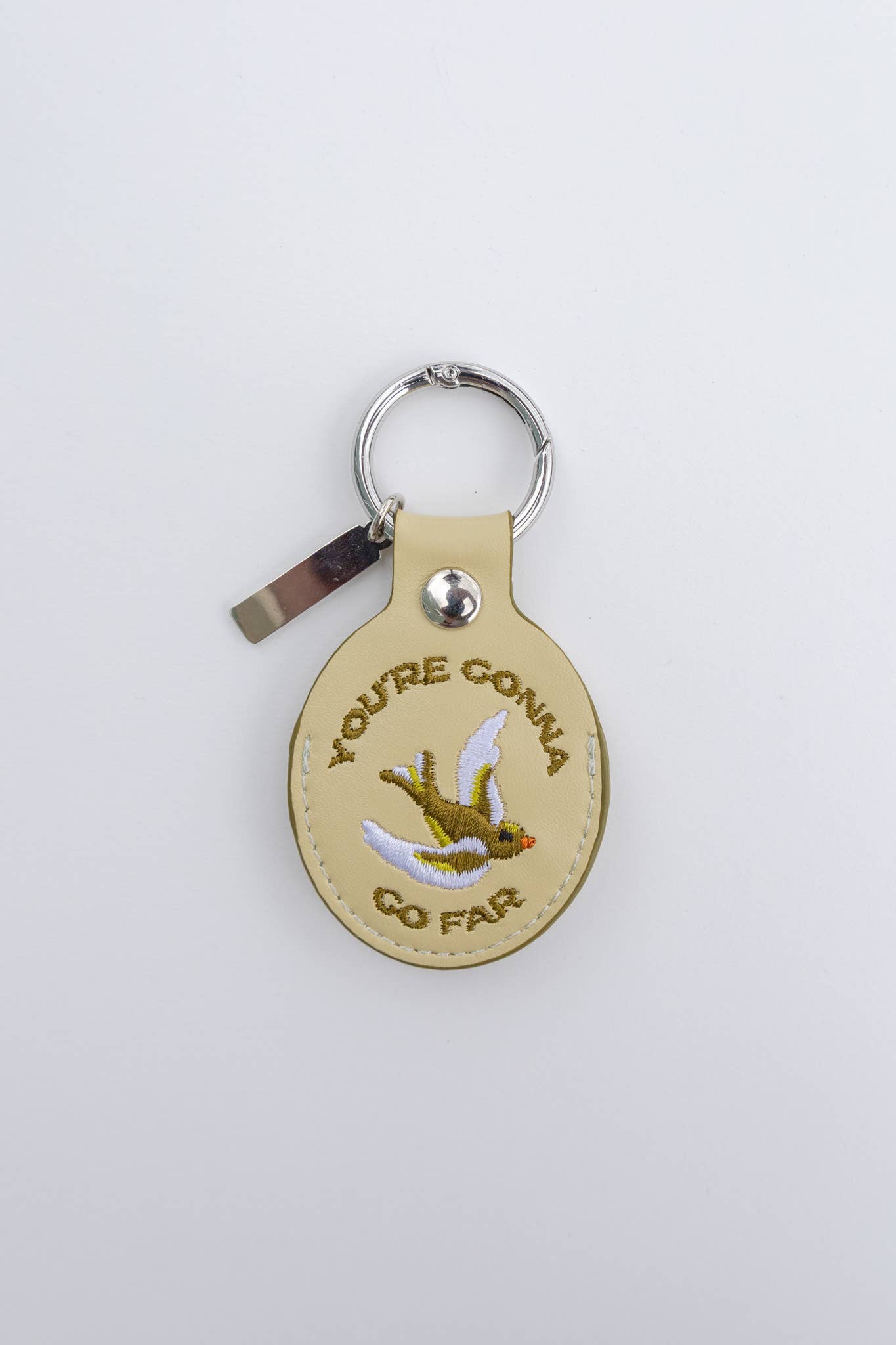 YGGF Embroidered Leather AirTag Keychain/Bag Charm