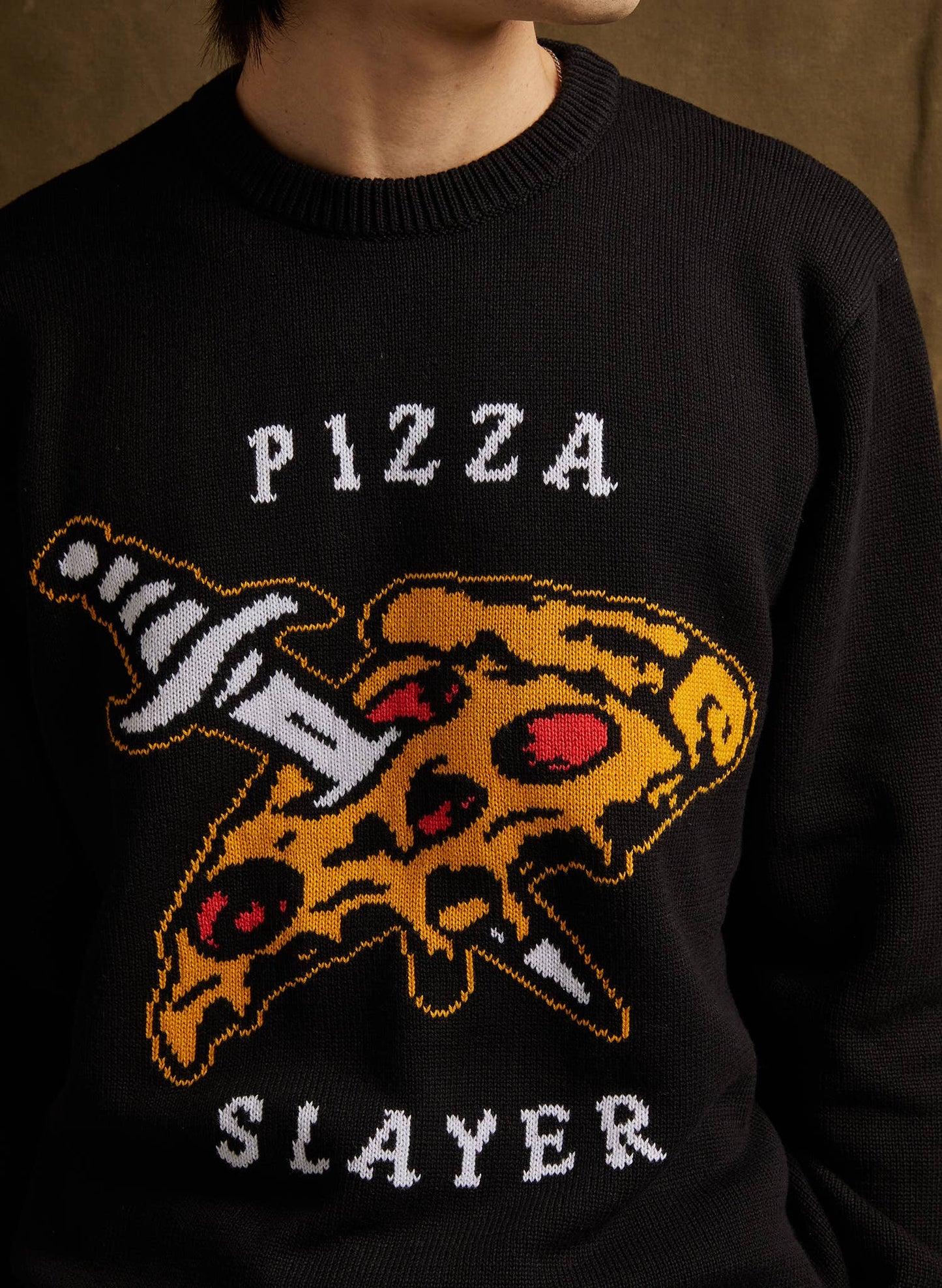 Pizza Slayer Knit Sweater