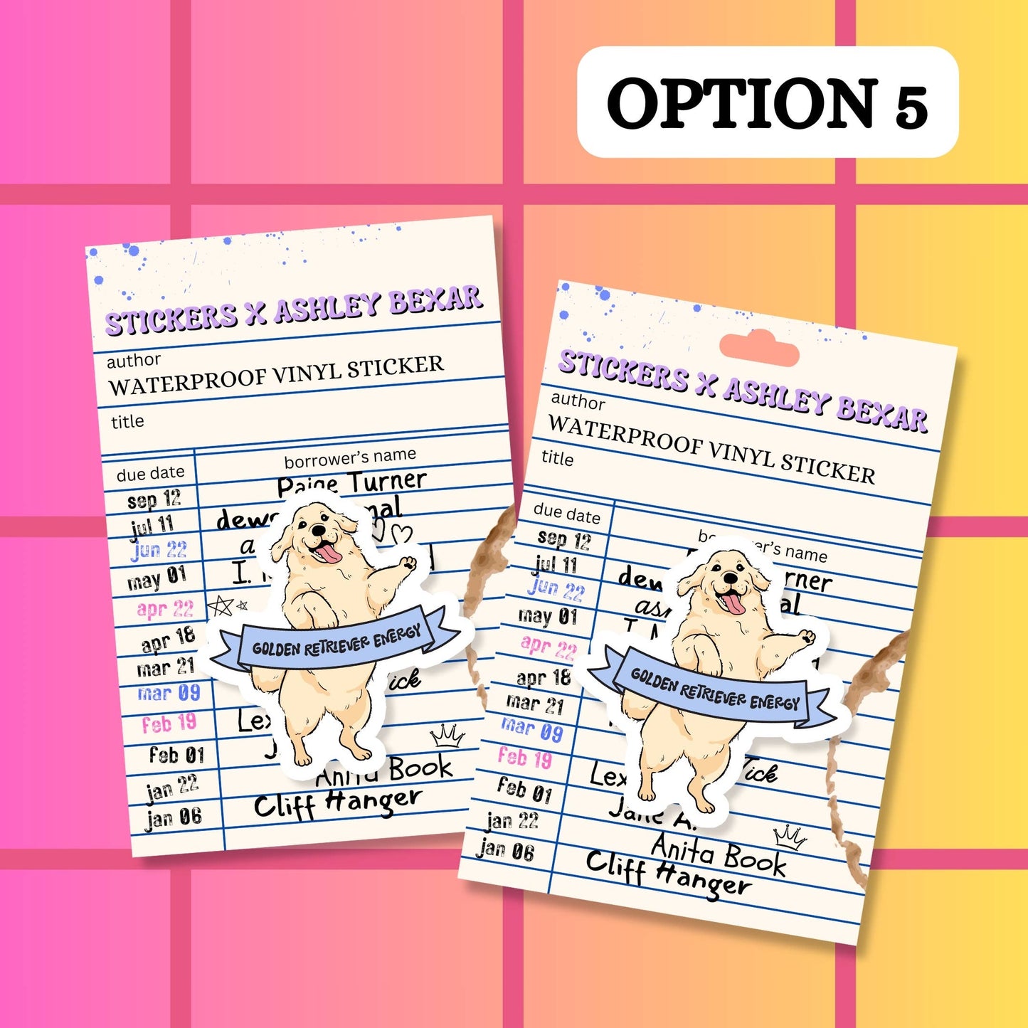 Golden Retriever Dog Dogs Dog Mom Waterproof Vinyl Sticker