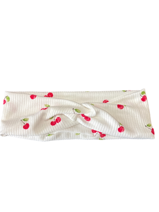 Gadabout Couture Accessory White with red and green cherries