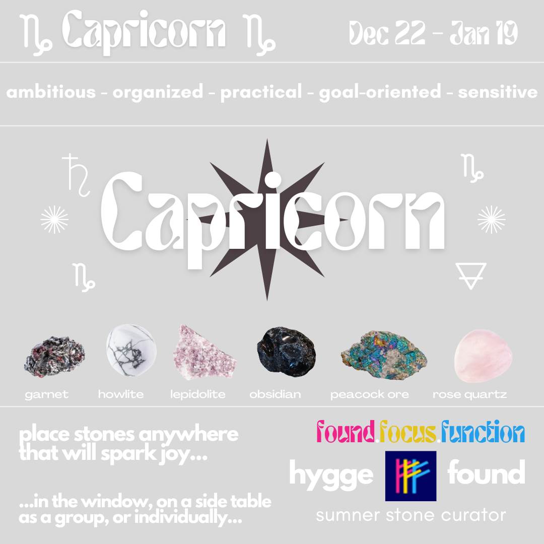 Capricorn Stone Set of 6 - hygge found 