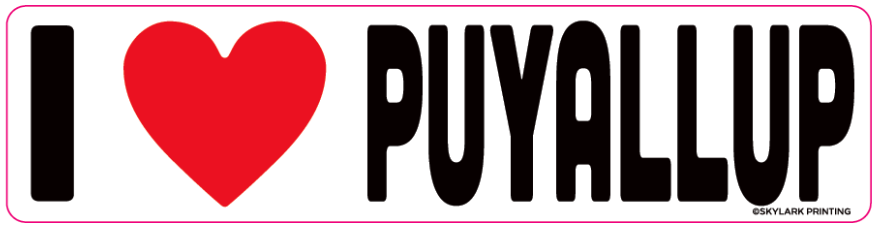 I Love Puyallup SMALL Sticker