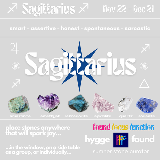 Sagittarius Stone Set of 6 - hygge found 