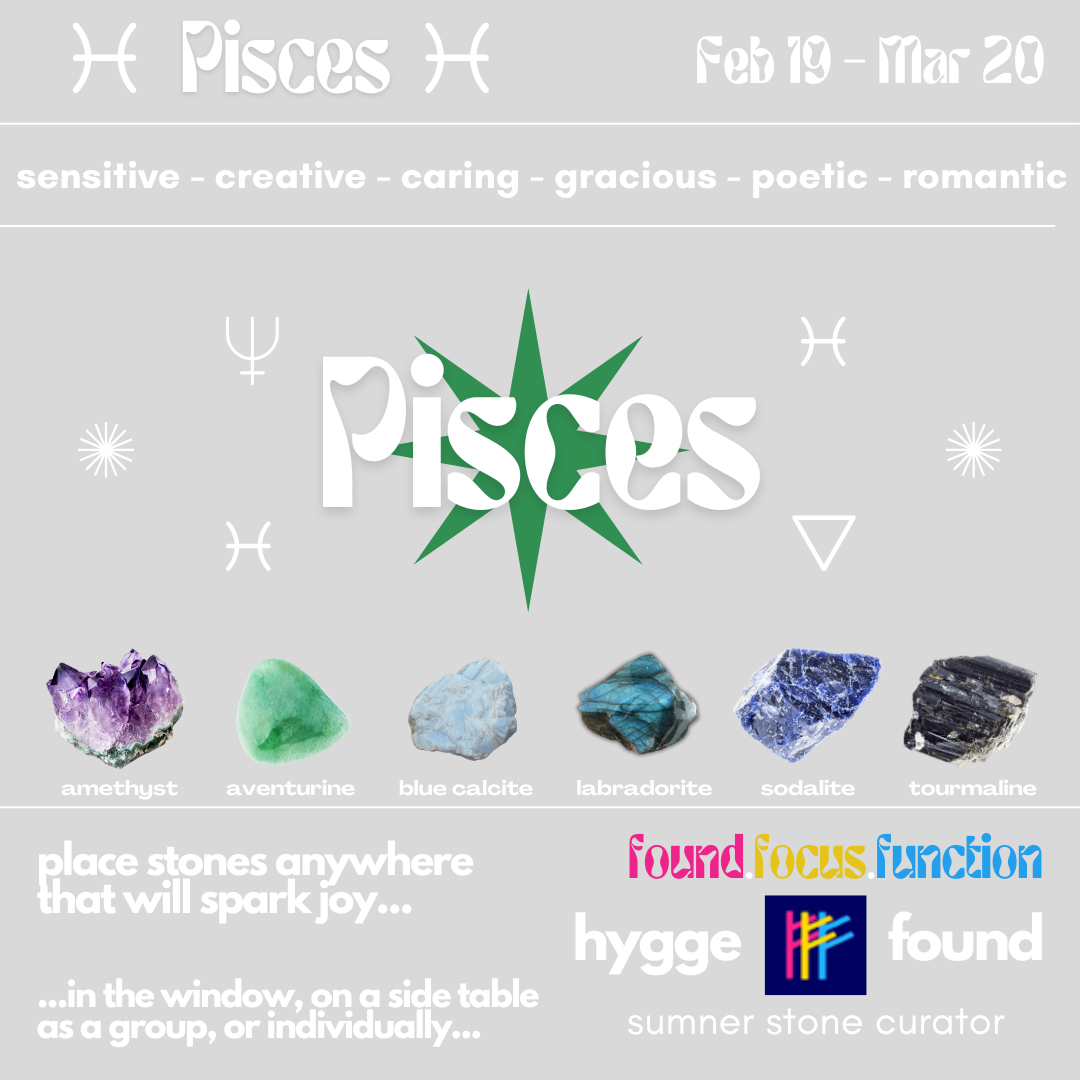 Pisces Stone Set of 6 - hygge found 