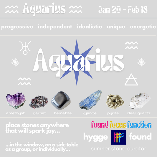 Aquarius Stone Set of 6 - hygge found 
