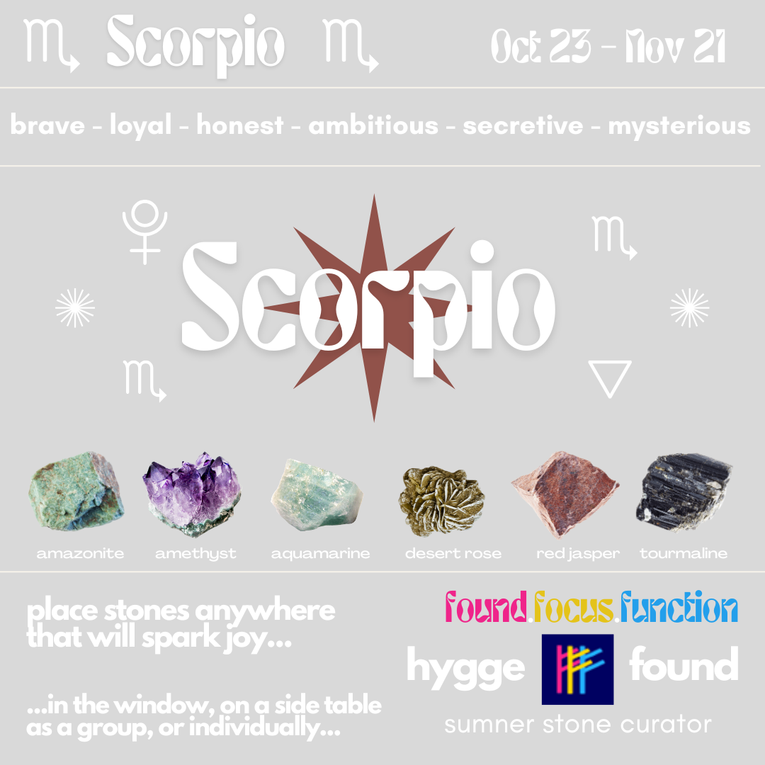 Scorpio Stone Set of 6 - hygge found 