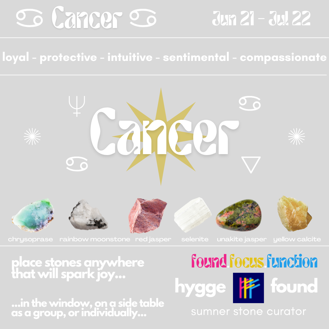 Cancer Stone Set of 6 - hygge found 
