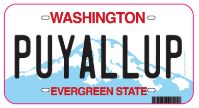 Puyallup License Plate Sticker
