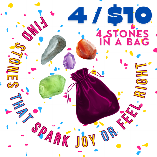 4 Stones in Velvet Bag