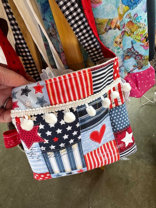 Tate's Totes Accessory Small Tote Red, Blue, White