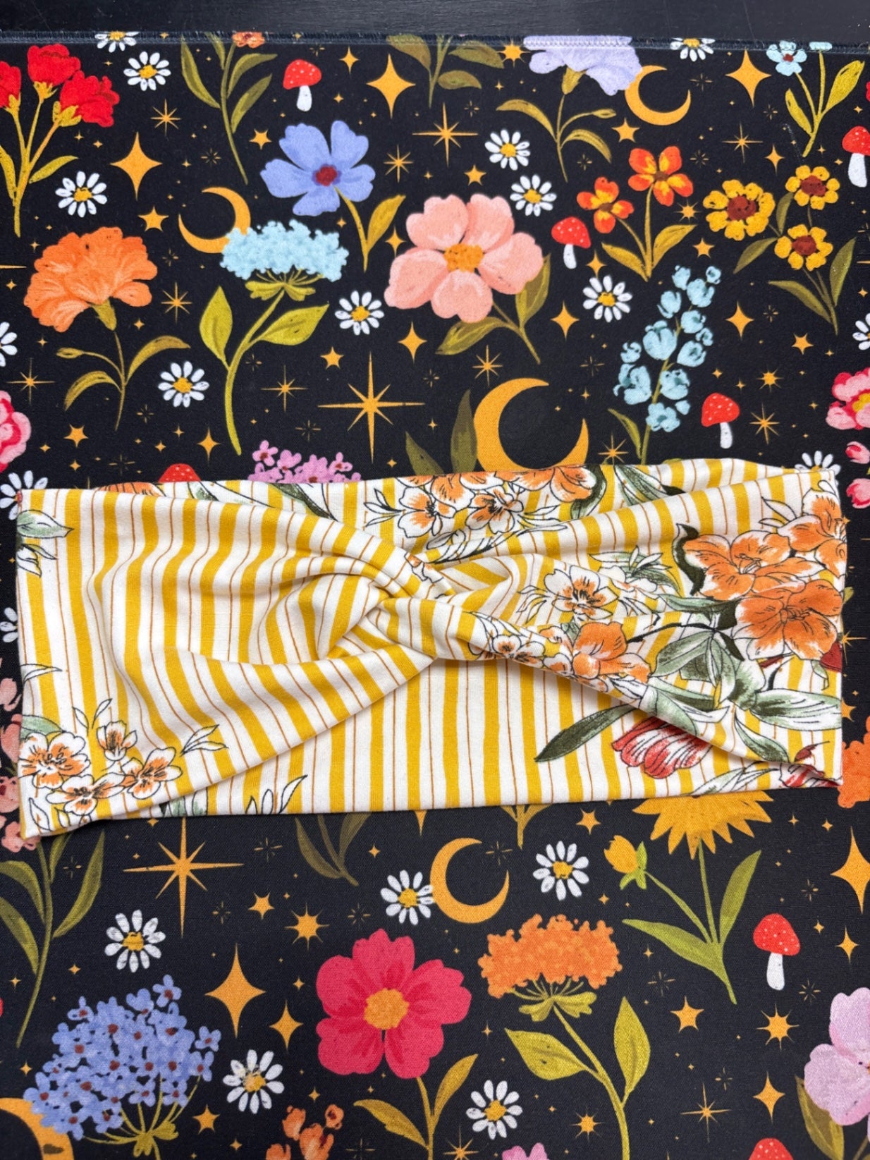 Floral Headband yellow, white, orange