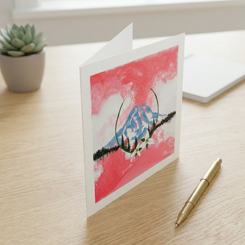 Trillium Joy Greeting card 6 x 6 Multi-colored