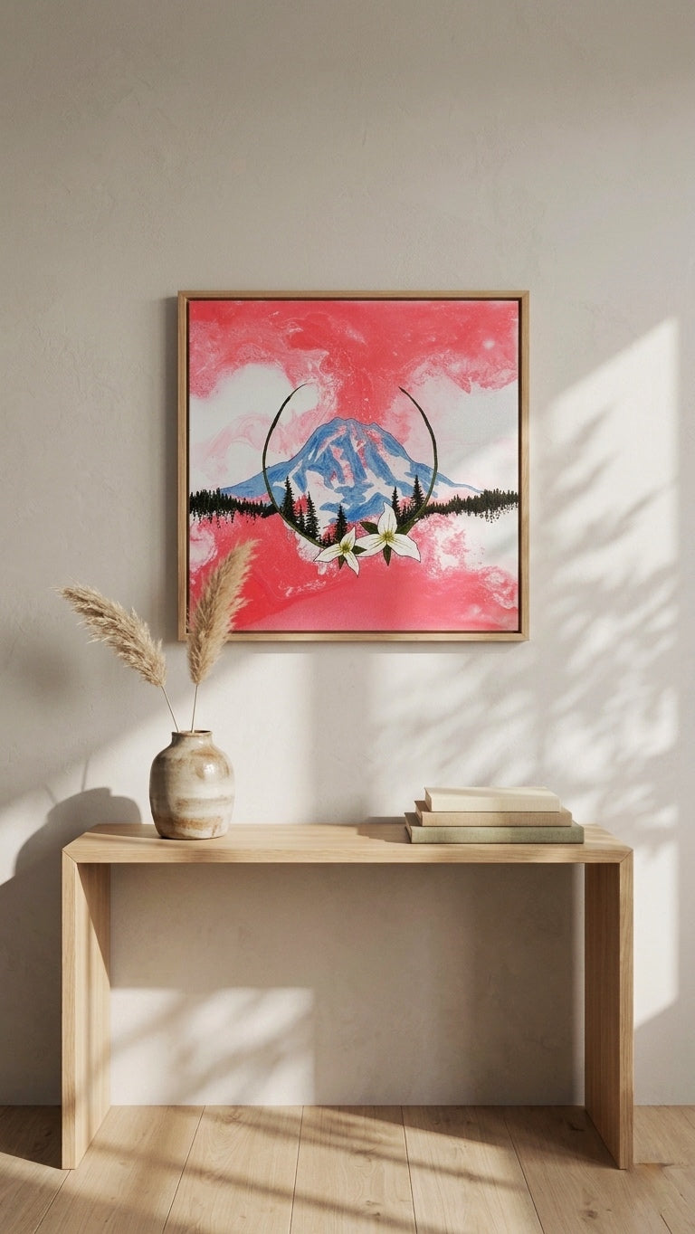 Trillium Joy, original acrylic on canvas 24 x 24 inches