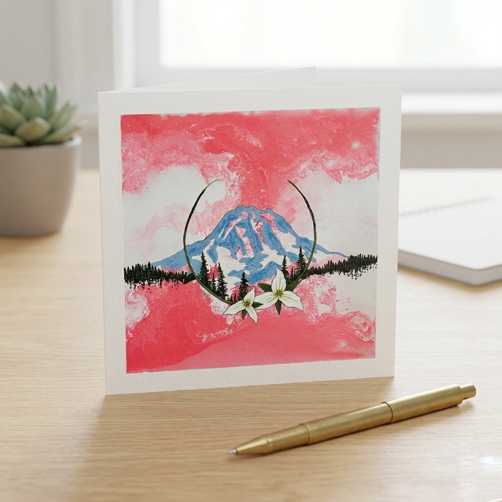 Trillium Joy Greeting card 6 x 6 Multi-colored
