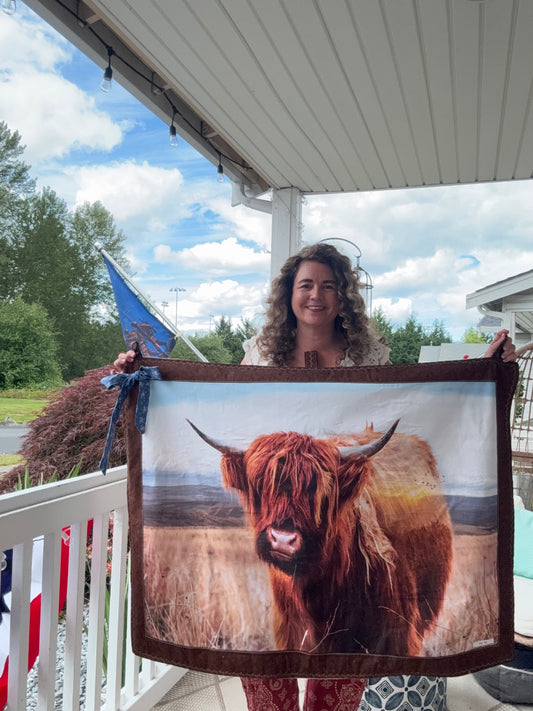 Highland Cow Tapestry 50x60 