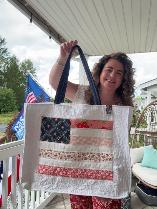 Celebration Quilted Flag Tote