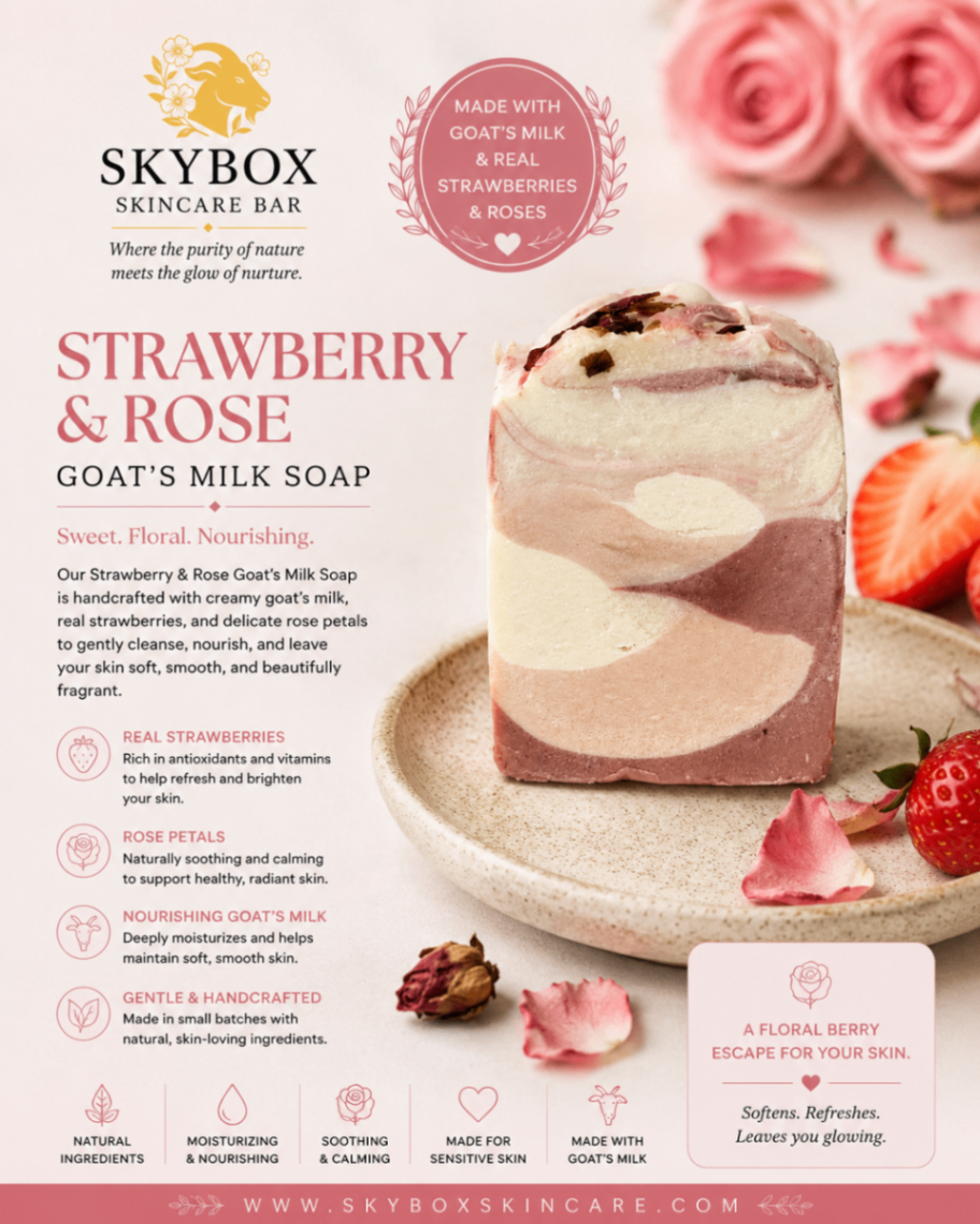Strawberry & Rose Goat's Milk Soap