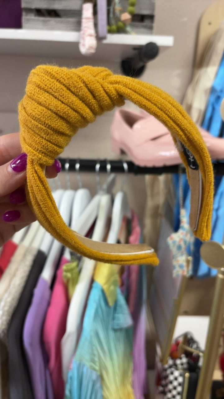 Knot headband yellow 