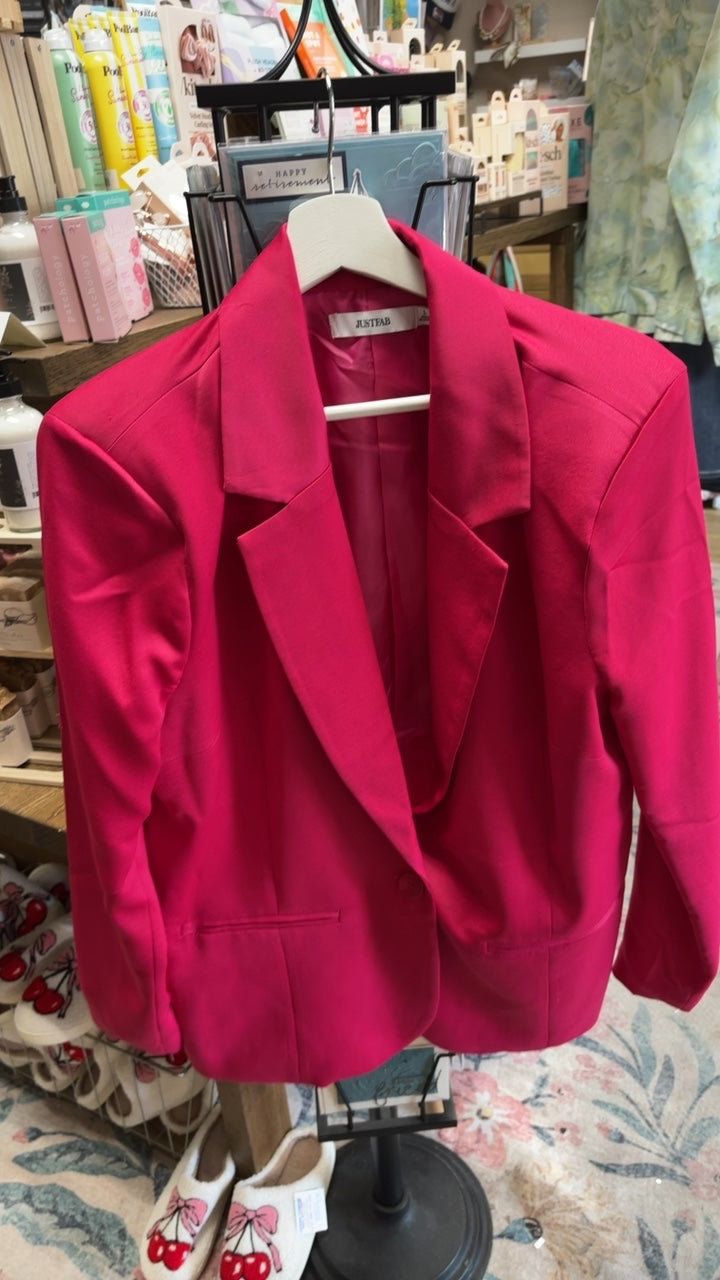 JUSTFAB pink suit Jacket 