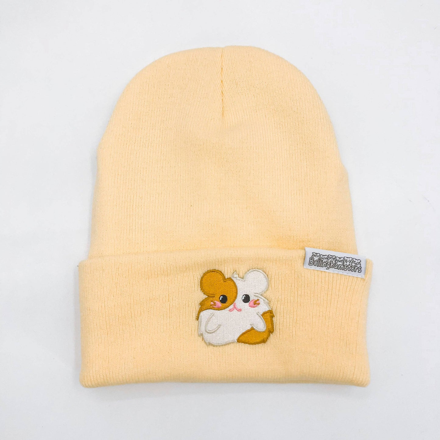 Bellinghamster Beanie Hat, Sammy the Golden Spotted Hamster