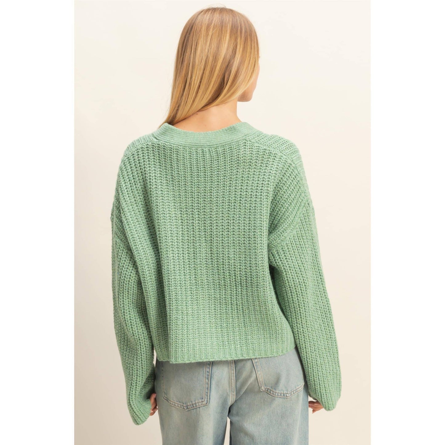 Oversized Ribbed Sweater Cardigan