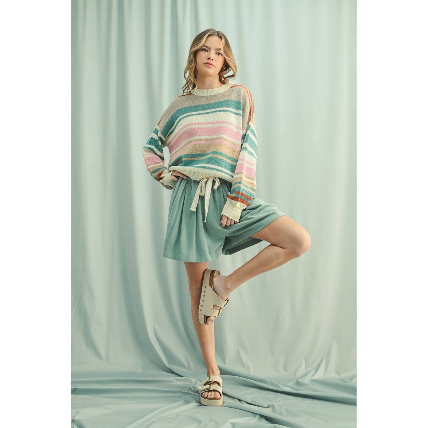COLORBLOCK STRIPED SWEATER / WL25-11144