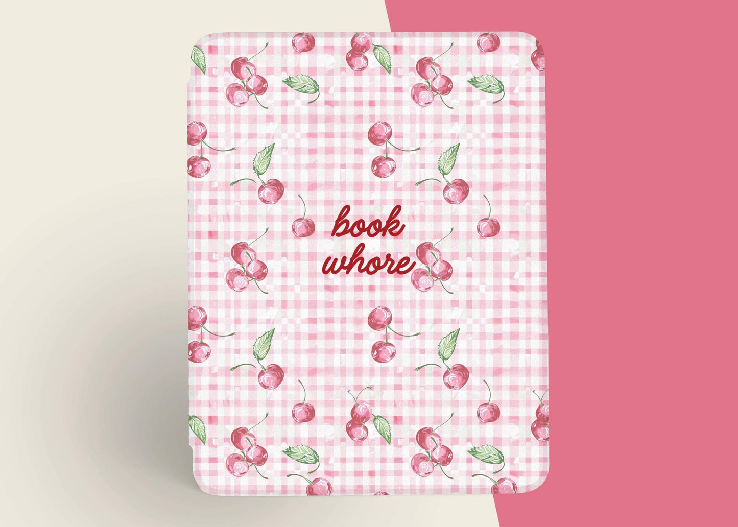 Cherries with a Book Whore Kindle Case with Clear Back