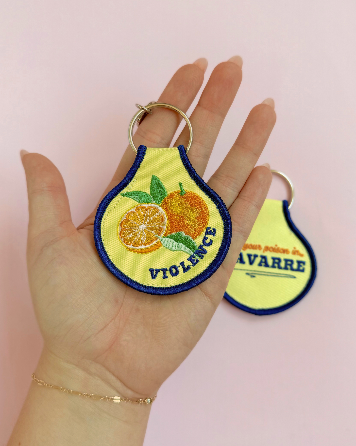 Pick your Poison | Bookish Embroidered Keychain
