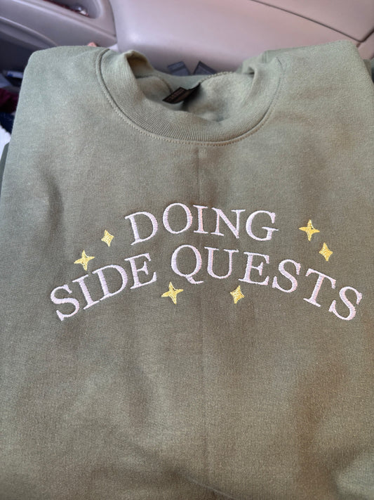 Doing Side Quests Crewneck