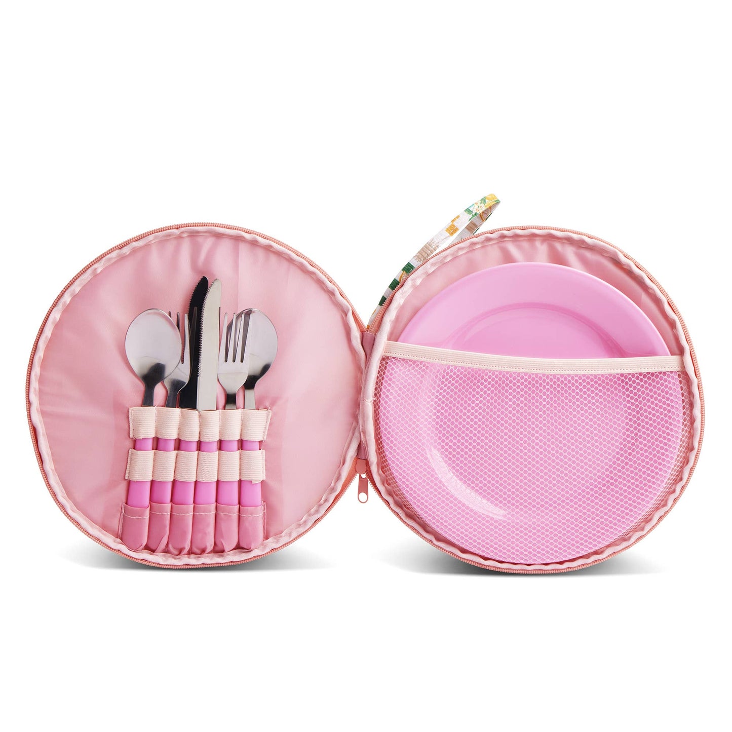 9pc Picnic Pouch Set - Lemon Checkered