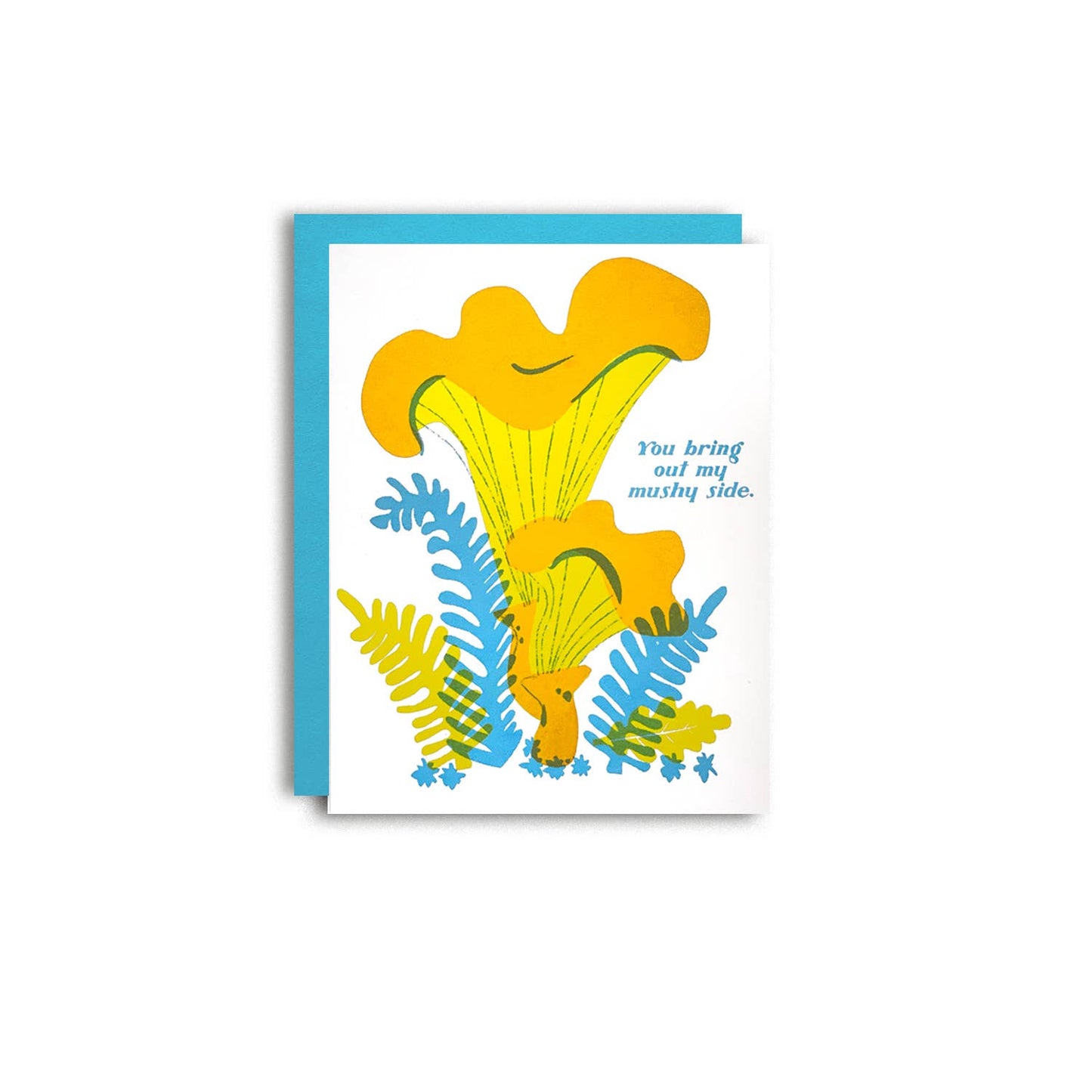 Mushy Love - Mushroom Risograph Greeting Card